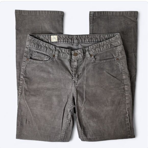Lands End Canvas Boot Cut Corduroy Pants Sz 30 Gray Mid Rise Gorpcore Fall - Picture 1 of 14
